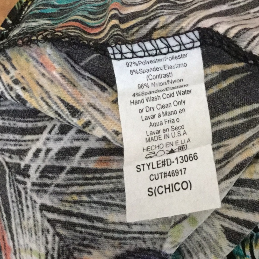 Peacock Print One Shoulder Dress - Picture 4 of 4